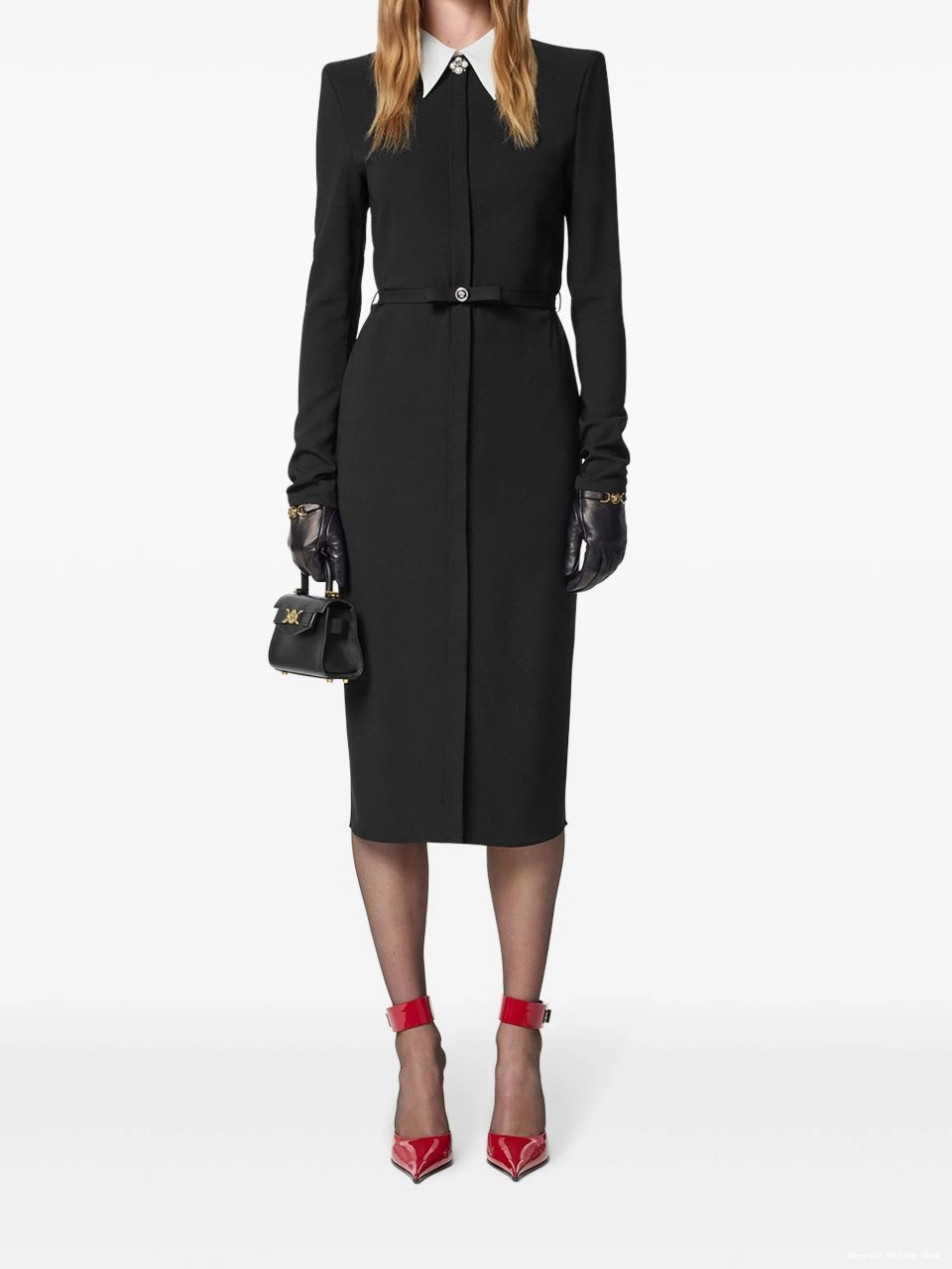 Cheap Versace midi pearl-detailing dress Women 0705